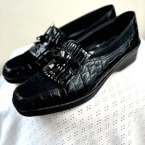 Ara Rachel Black Patent‎ Leather Size 5 Women’s Slip-On Loafers Shoes